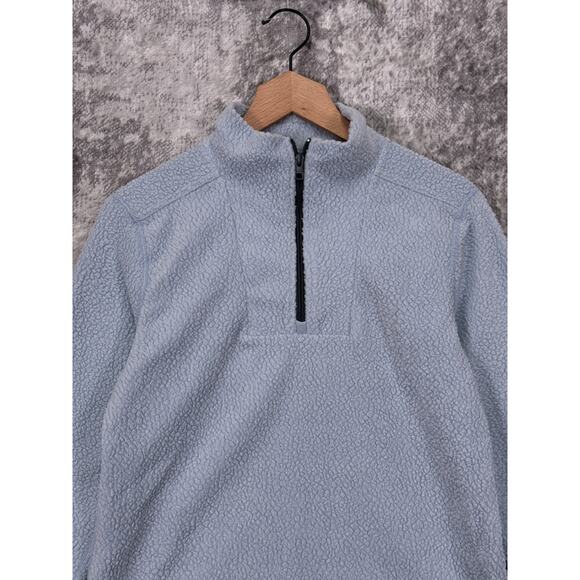 STIO Sweatshirt XS Womens Rawlins Light Blue Shearling Fleece 1/2 Zip Pullover - Picture 2 of 9